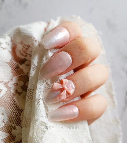 Blushing Pearl Press-On Nails - The Stella Moon Shop