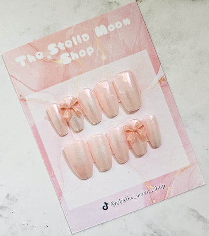 Blushing Pearl Press-On Nails - The Stella Moon Shop