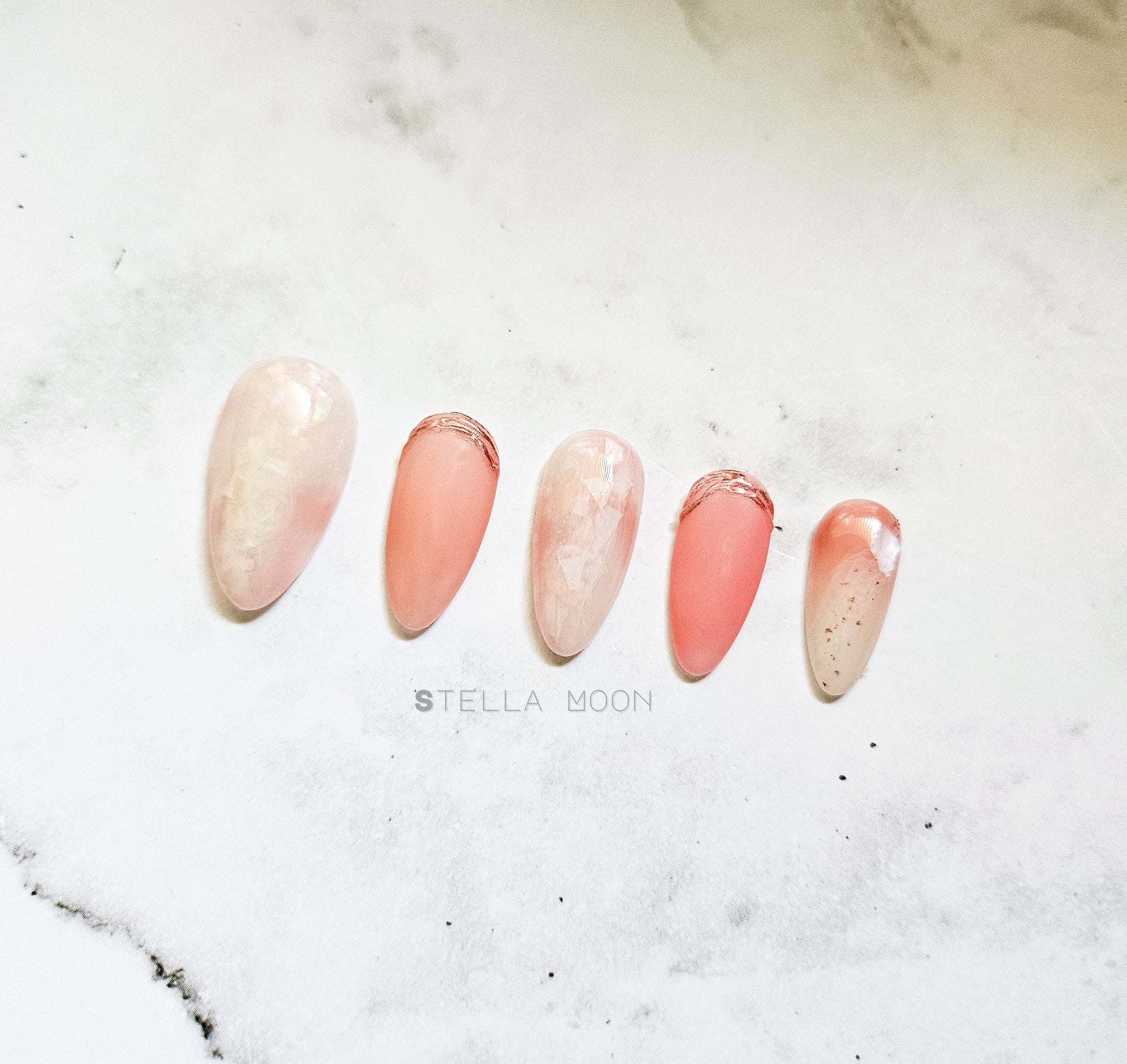 Pink Opal Press-On Nails - The Stella Moon Shop