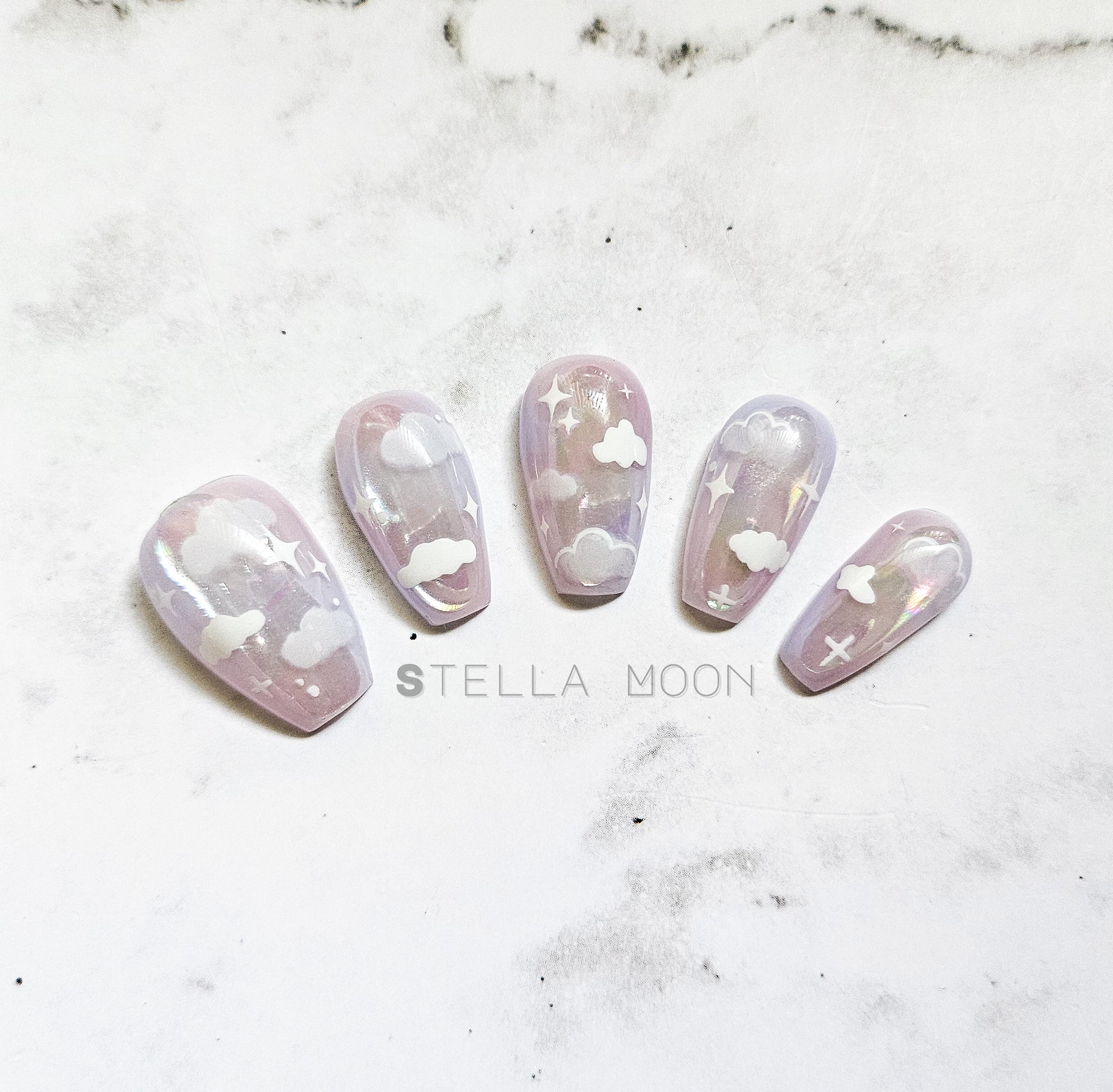 Purple Sky Press-On Nails - The Stella Moon Shop