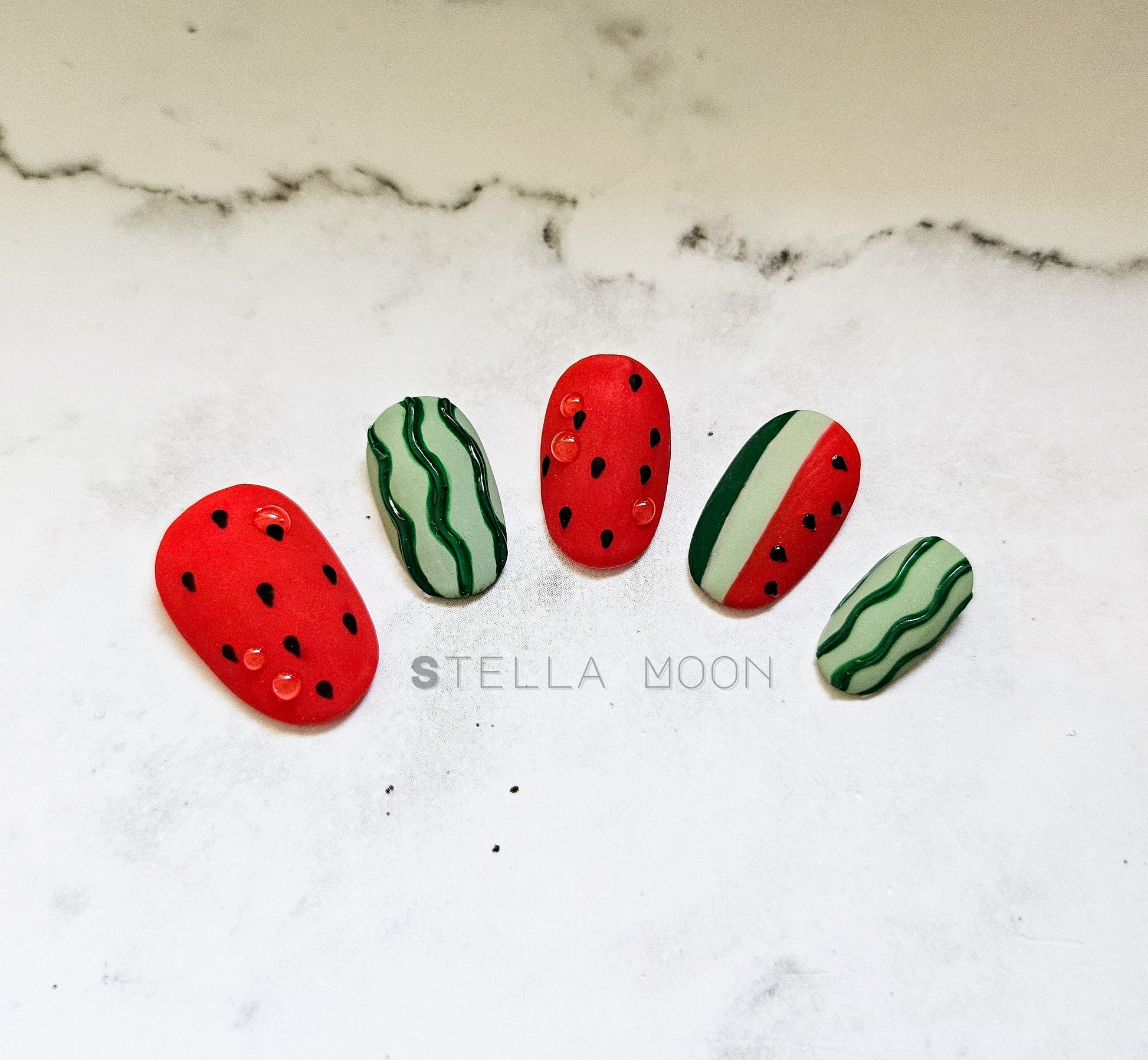 Summer Melon Press-On Nails - The Stella Moon Shop