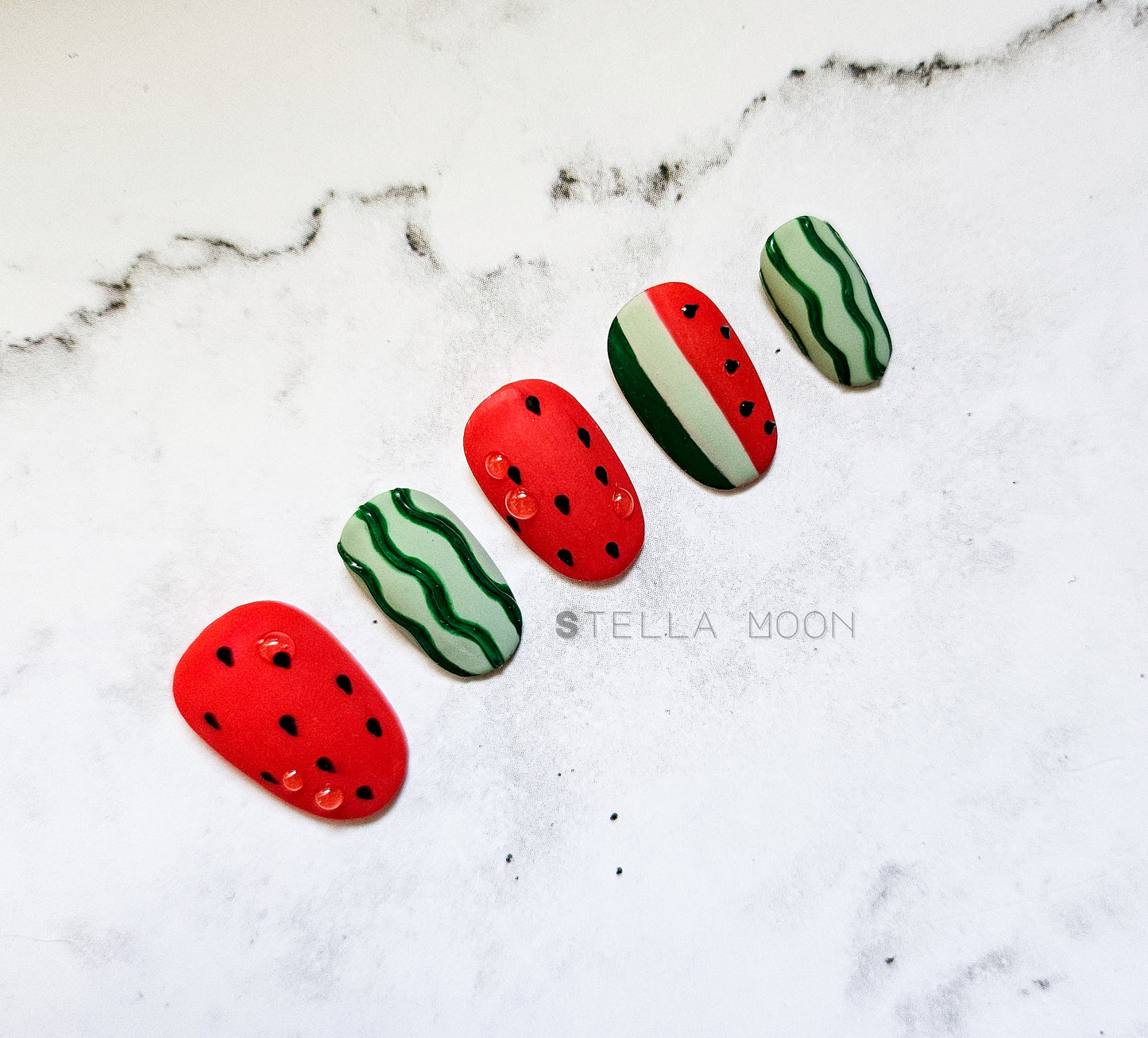 Summer Melon Press-On Nails - The Stella Moon Shop