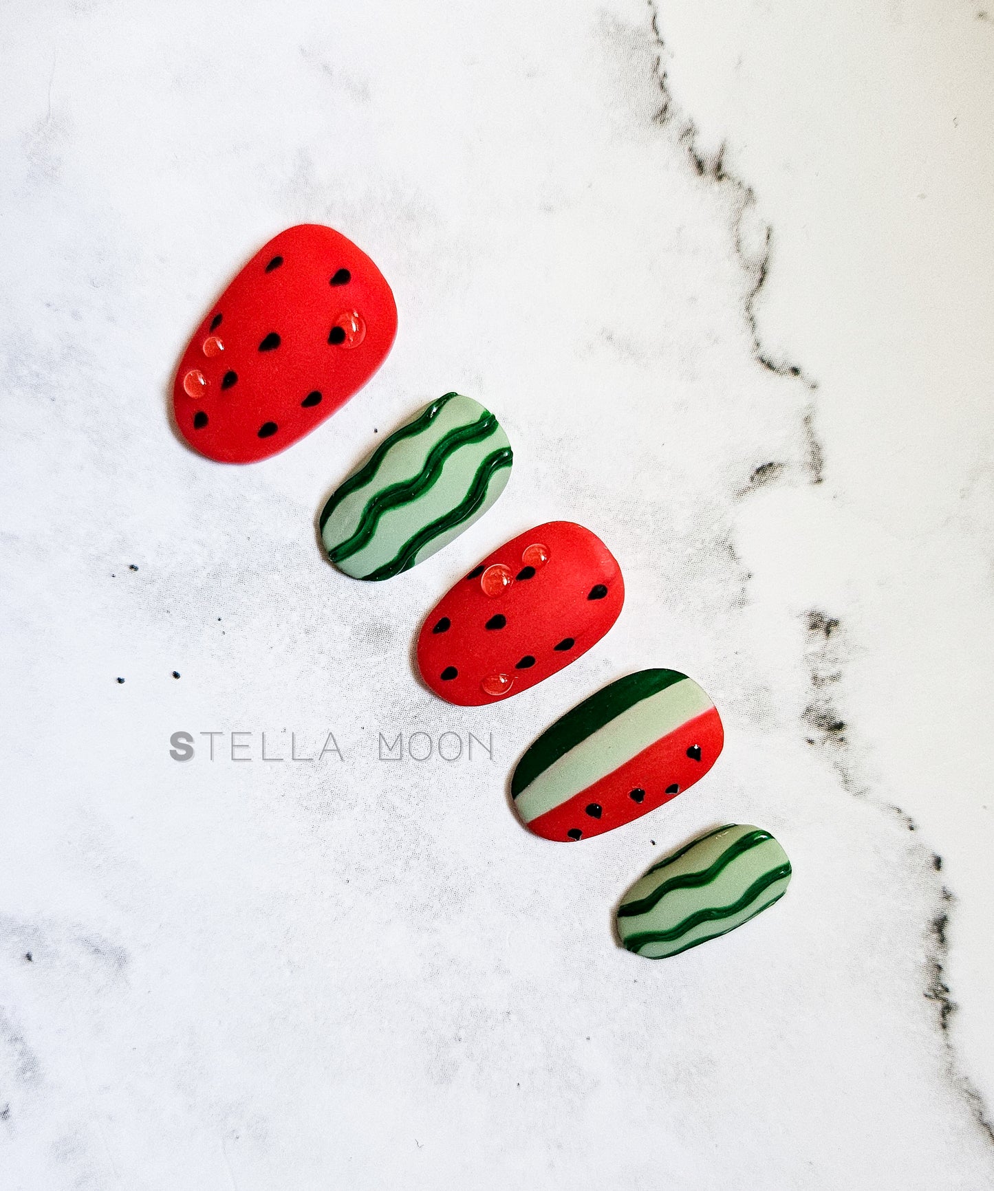 Summer Melon Press-On Nails - The Stella Moon Shop