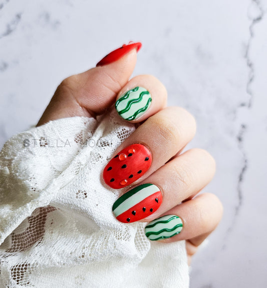 Summer Melon Press-On Nails - The Stella Moon Shop