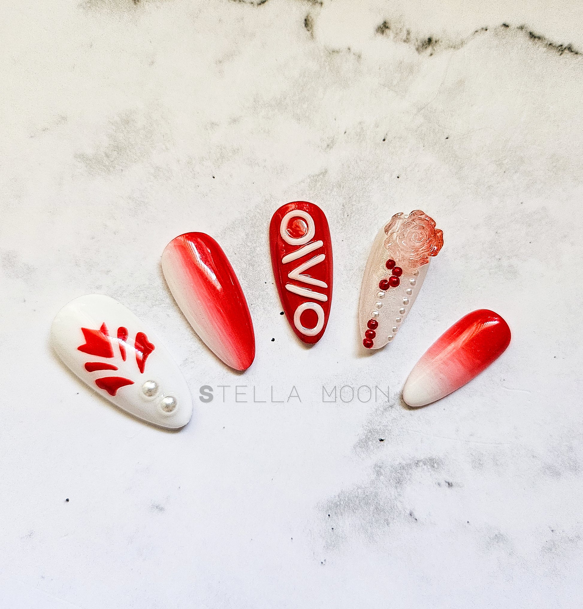 Tushan Hong Hong Press-On Nails - The Stella Moon Shop