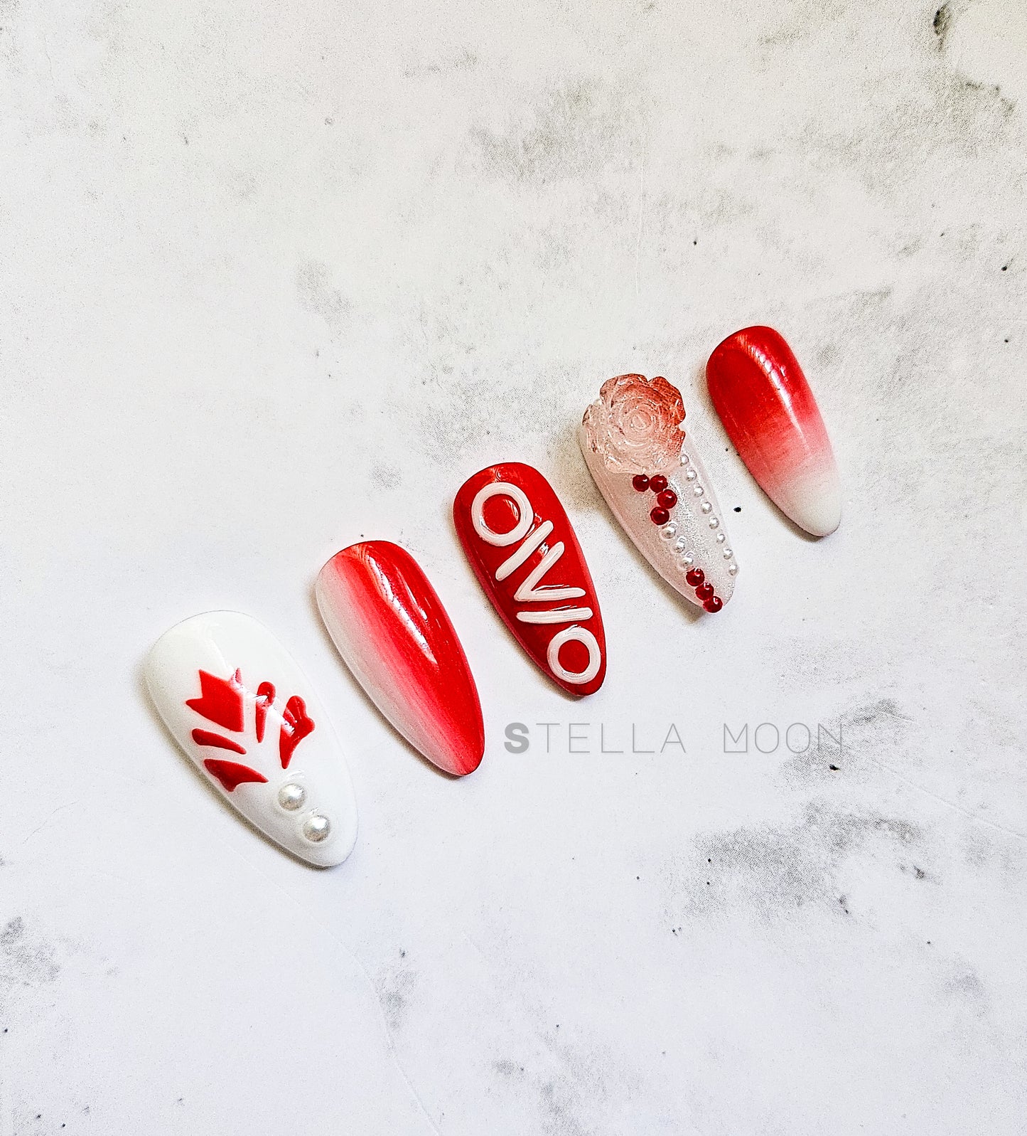 Tushan Hong Hong Press-On Nails - The Stella Moon Shop