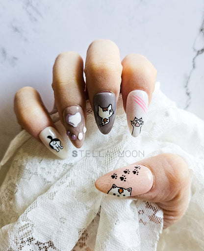 Squishy Jelly Series: Paws & Claws Press-On Nails