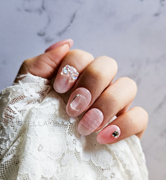 Crystal Blush Press-On Nails