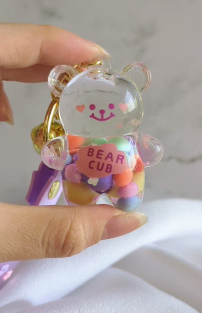 Candy Bear Liquid Keychain