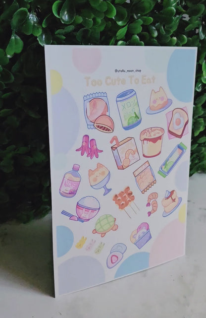 Too Cute To Eat Sticker Sheet