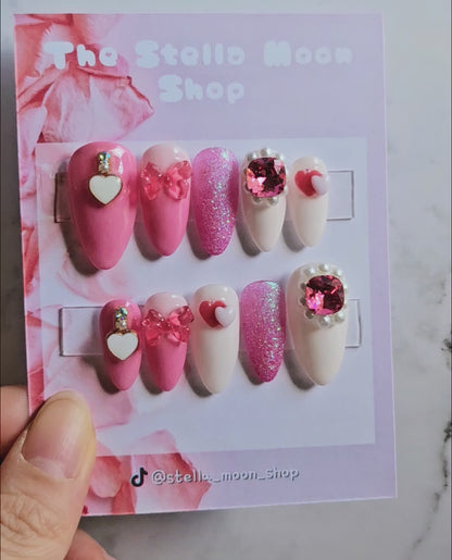 Pink Romance Press-On Nails