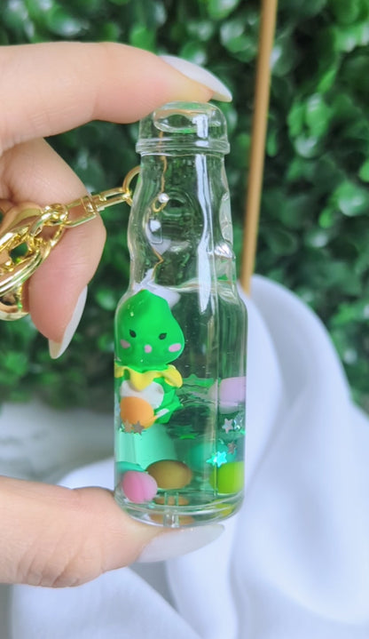 Dinosaur Liquid Keychain